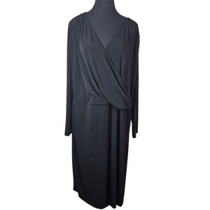 Joe Fresh Black Long Sleeve Dress Size 2X